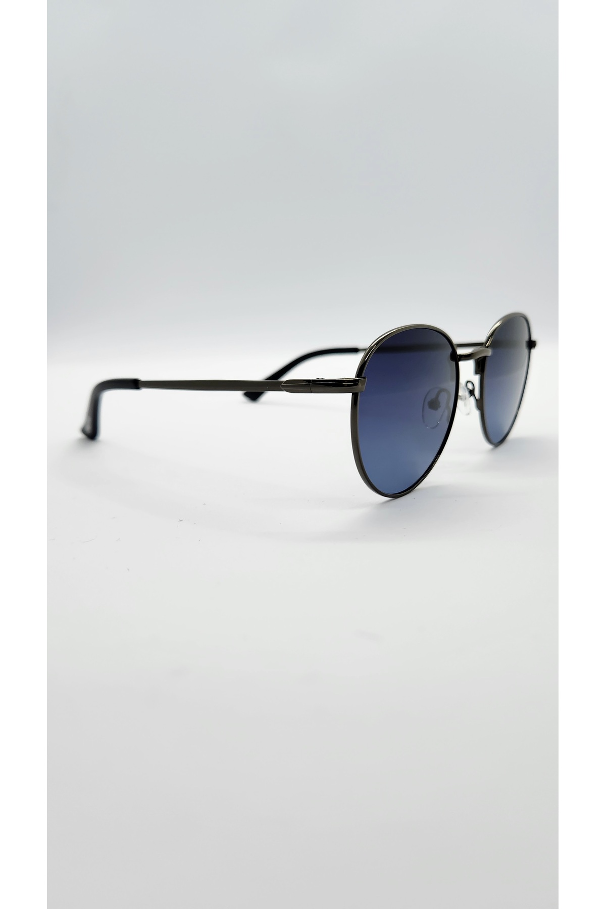 Obsess Yuvarlak Model Lacivert Camlı Unisex Güneş Gözlüğü - Görsel 2