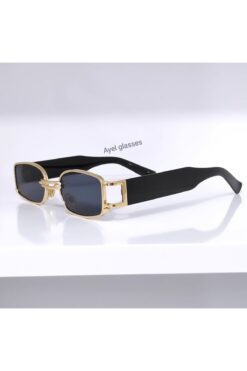 Ayel aksesuar VİNTAGE METAL ÇERÇEVELİ UNİSEX GÜNEŞ GÖZLÜĞÜ SİYAH CAM