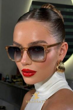 MACERATİ Güneş Gözlüğü Kadın & Erkek Uv400 Cam Ce Belgeli Bal Renk Güneş Gözlüğü