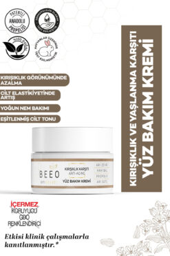 BEE'O Apibeauty Arı Zehirli Propolisli Arı Sütlü Anti Aging Yüz Bakım Kremi 50ml