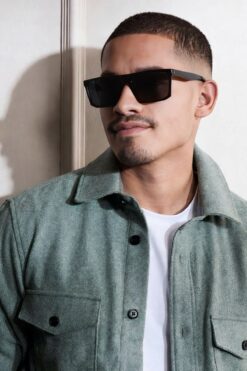 Eyesofia Angeles Yüksek Kalite Kemik Siyah Unisex Güneş Gözlüğü