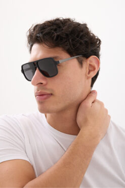Chunky Frame Aspenya Polarize Yüksek Kalite Siyah Unisex Güneş Gözlüğü