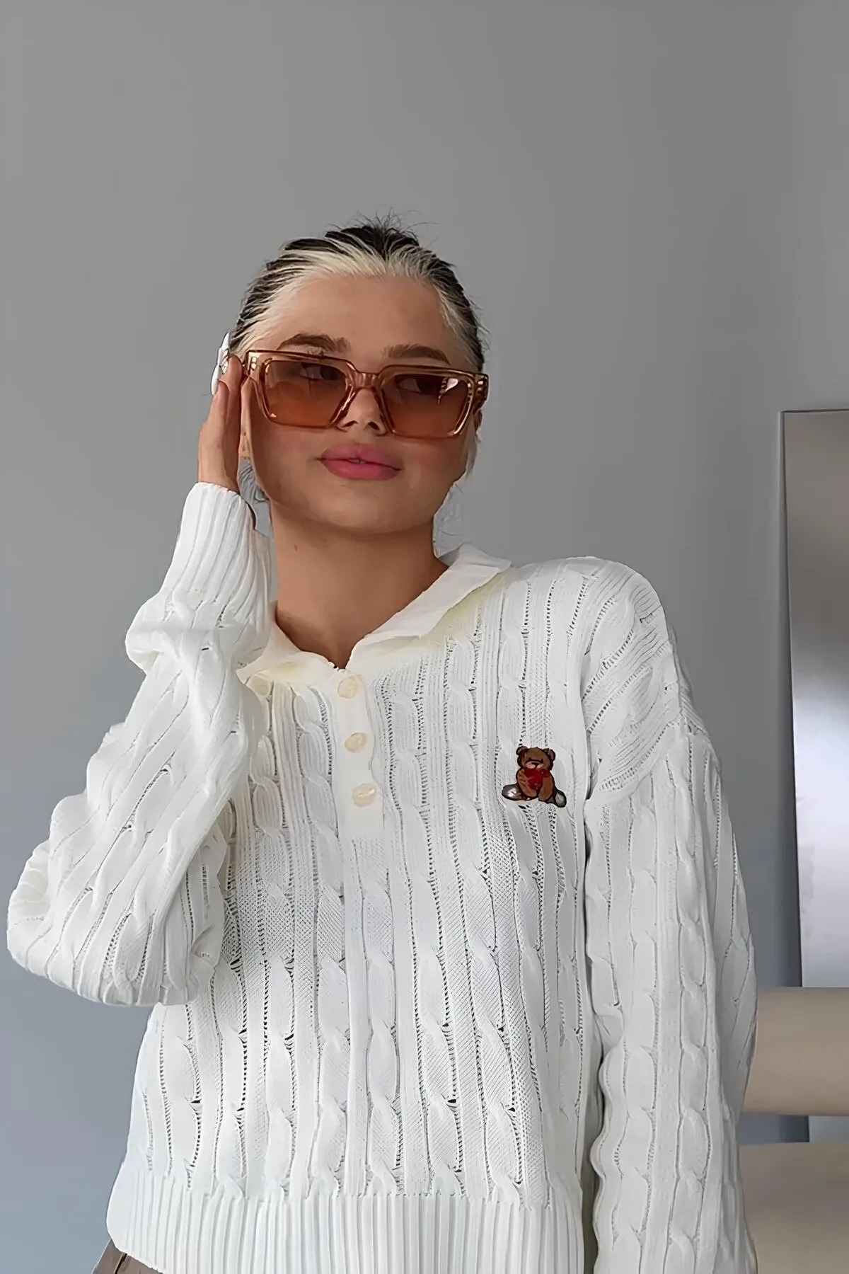 NEMOPHİLA Di Carlo 2025 Yeni Sezon Unisex Kare Güneş Gözlüğü UV Koruma Modern Stil - Görsel 2