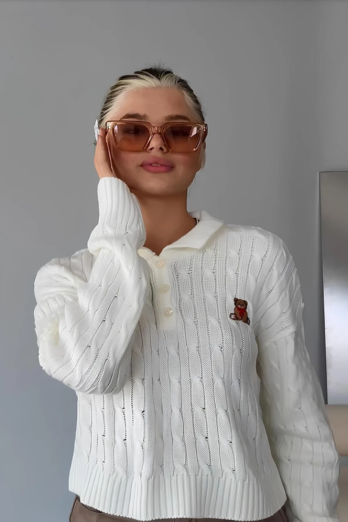 NEMOPHİLA Di Carlo 2025 Yeni Sezon Unisex Kare Güneş Gözlüğü UV Koruma Modern Stil - Görsel 3