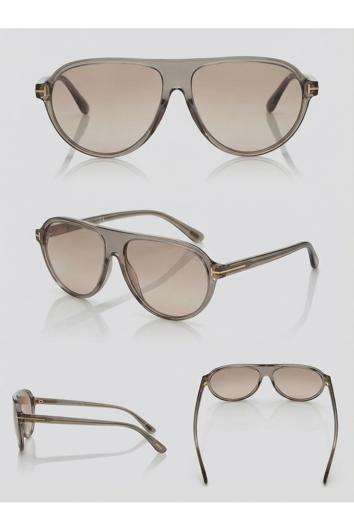 funeyes Marcus Kül Çerçeve Açık Kahve cam Unisex uv400 korumalı Trend Güneş Gözlüğü