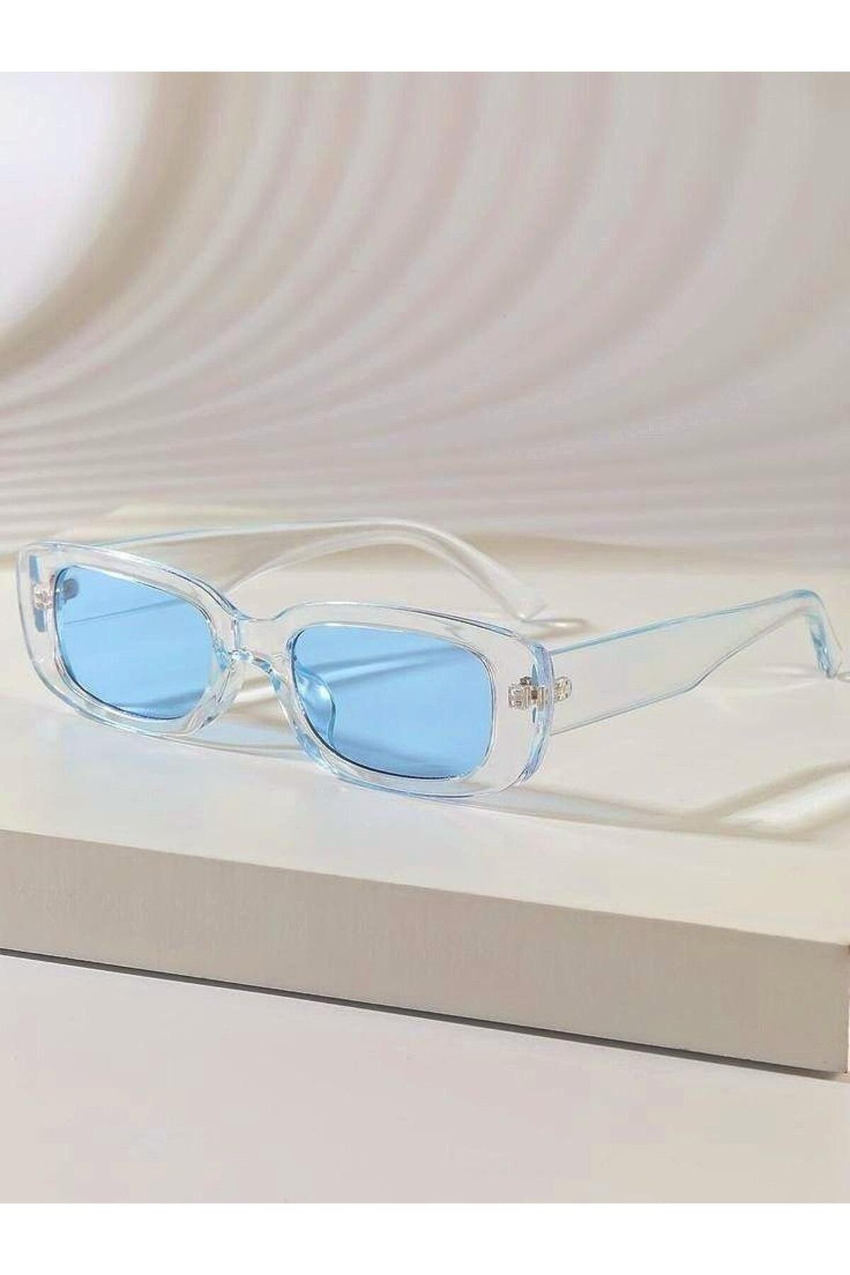 KAMPANİX Mavi Camlı Unisex Trend Model Yeni Sezon Vintage Güneş Gözlüğü