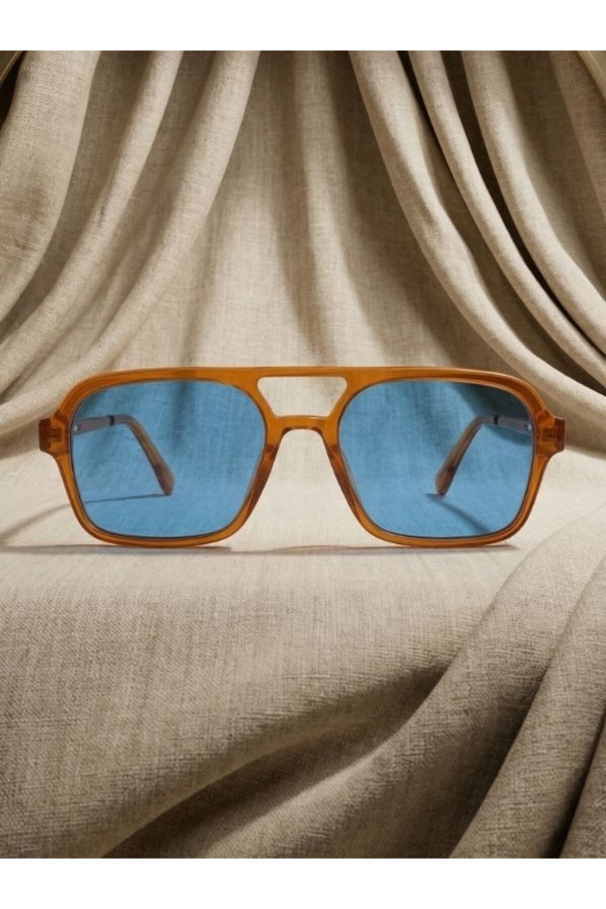 Saye Collection Azure Amber Çift Köprülü Kehribar Kadın Gözlüğü - Görsel 3