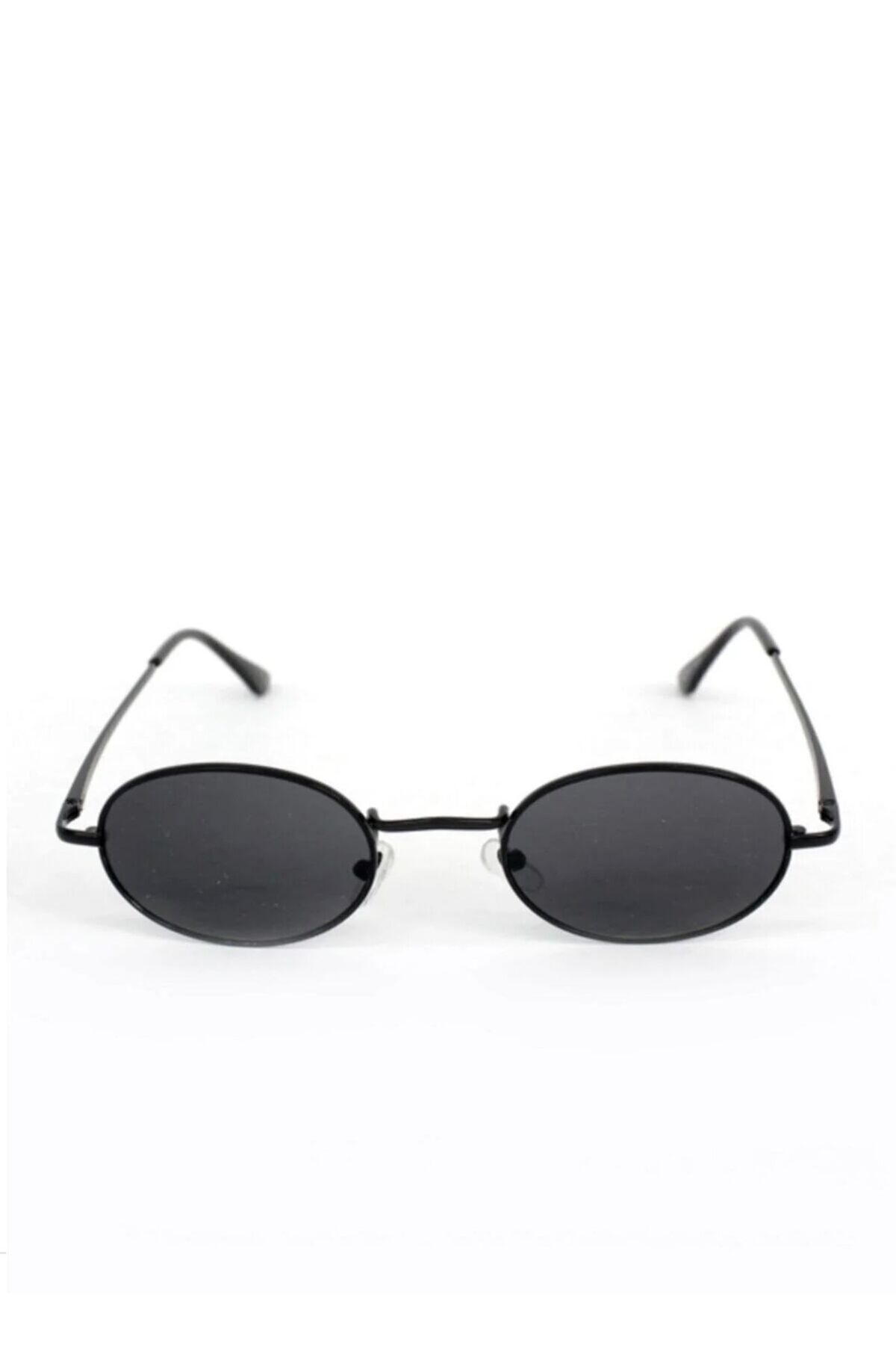 Goldmine Erkek Metal Çerçeveli Elips Güneş Gözlüğü UV400 Siyah Siyah - Görsel 3