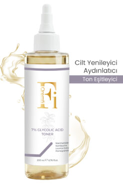 Qremfi Cilt Yenileyici, Aydınlatıcı ve Ton Eşitleyici %7 Glikolik Asit Tonik 200 ml