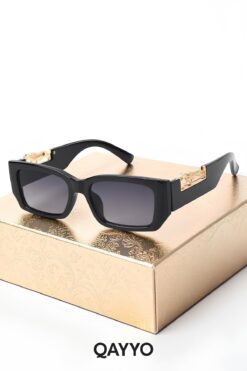 QAYYO Accessories Panther Vintage Siyah Unisex Uv400 Güneş Gözlüğü