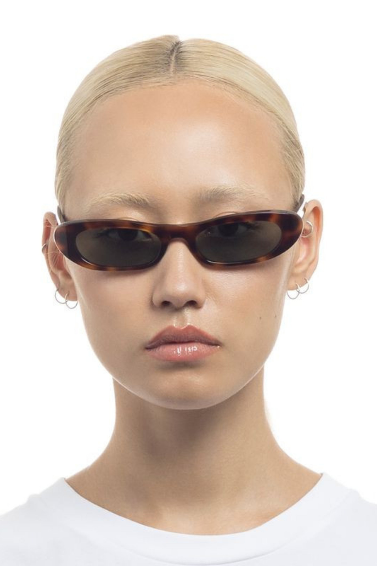 Chunky Frame Laurent Slim Tasarım Ince Leopar Güneş Gözlüğü - Görsel 2