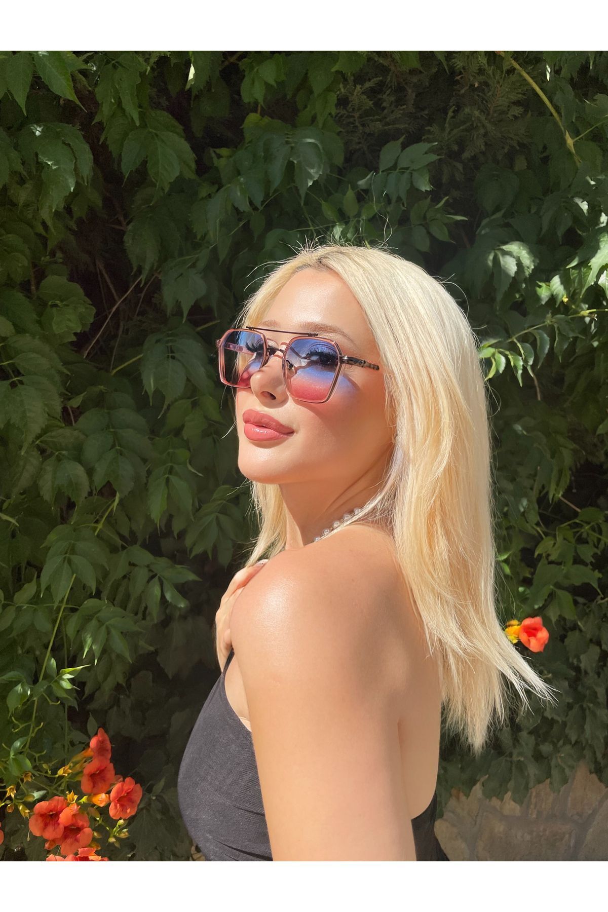 Angel Eyes Pembe Çerçeve Kadın Güneş Gözlüğü Ce Belgeli - Görsel 3