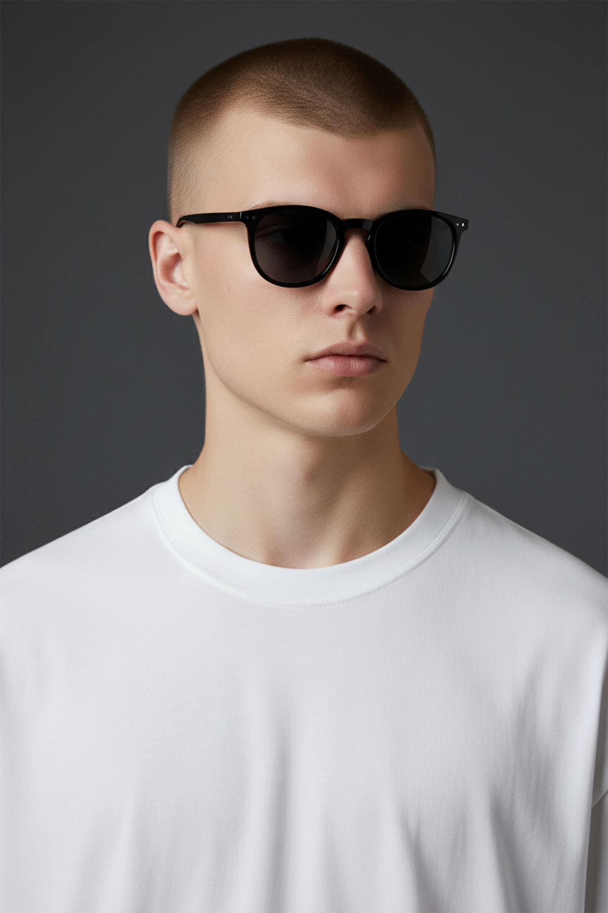 De Valentini Siyah Köşeli Kemik Unisex Güneş Gözlüğü - Görsel 2