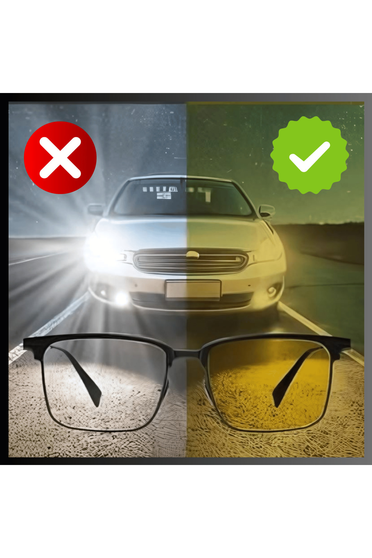 PROMARK UP 3'ü 1 Arada Manyetik Gözlük – Değiştirilebilir Klipsli, Güneş ve Gece Görüş - Görsel 2