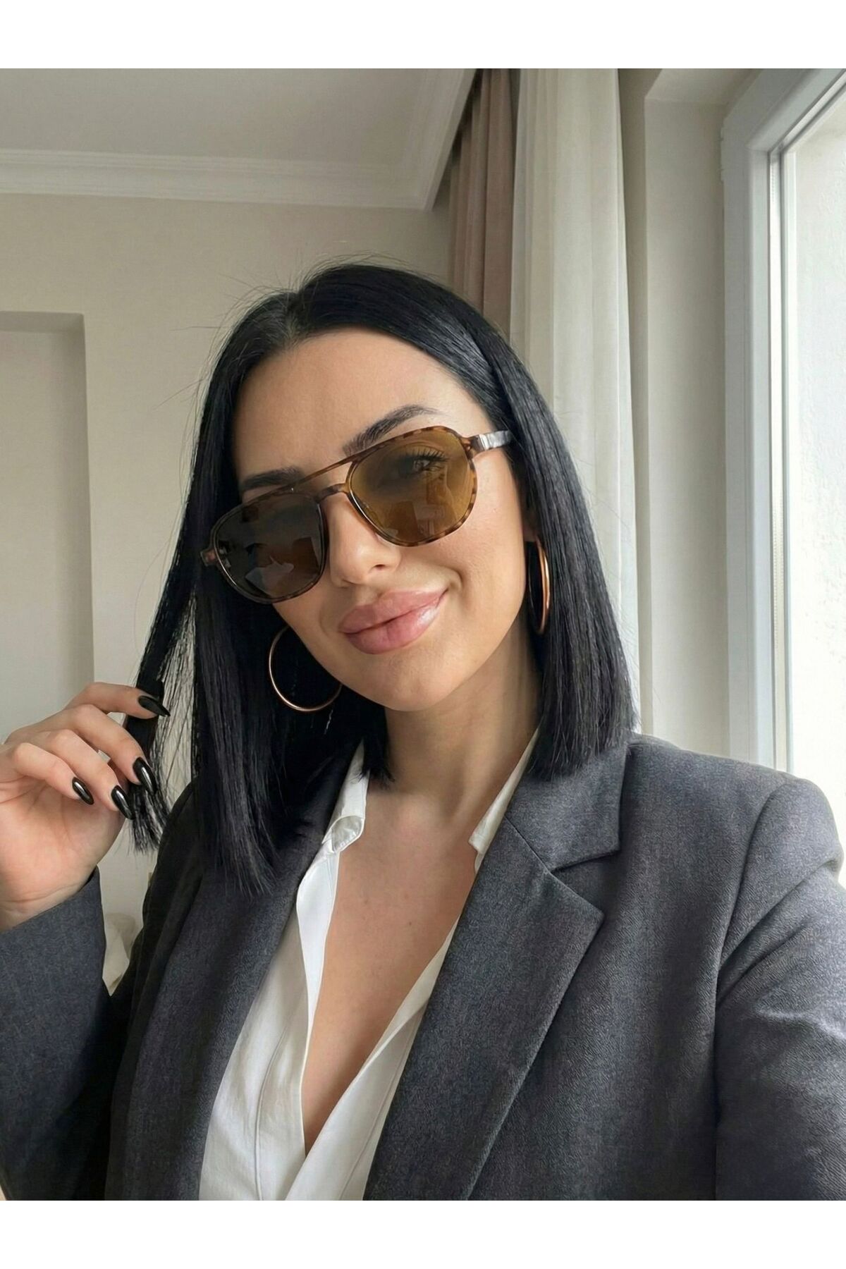 Goldmine Unisex Aura Güneş Gözlüğü Leopar - Görsel 3