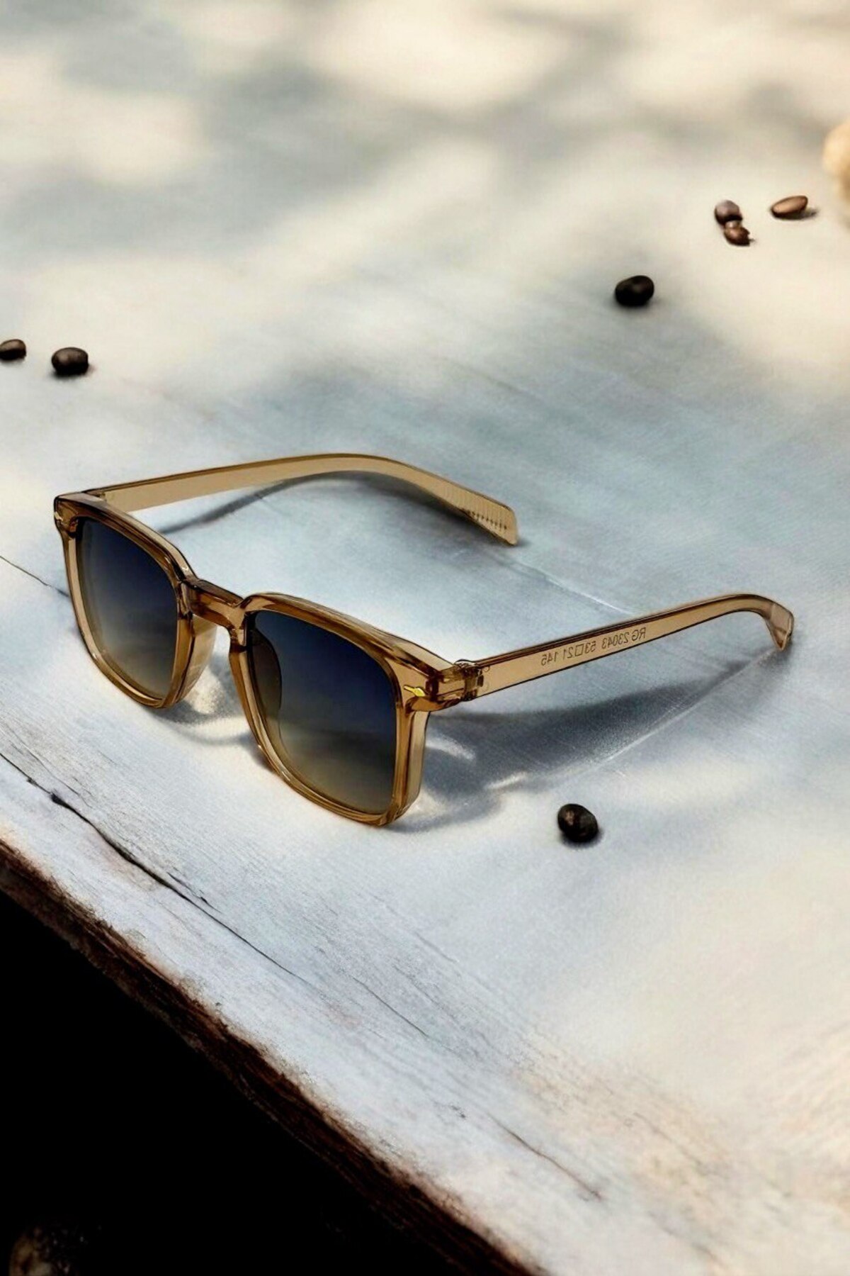 Chunky Frame Unisex Nude Vintage Kare Güneş Gözlüğü