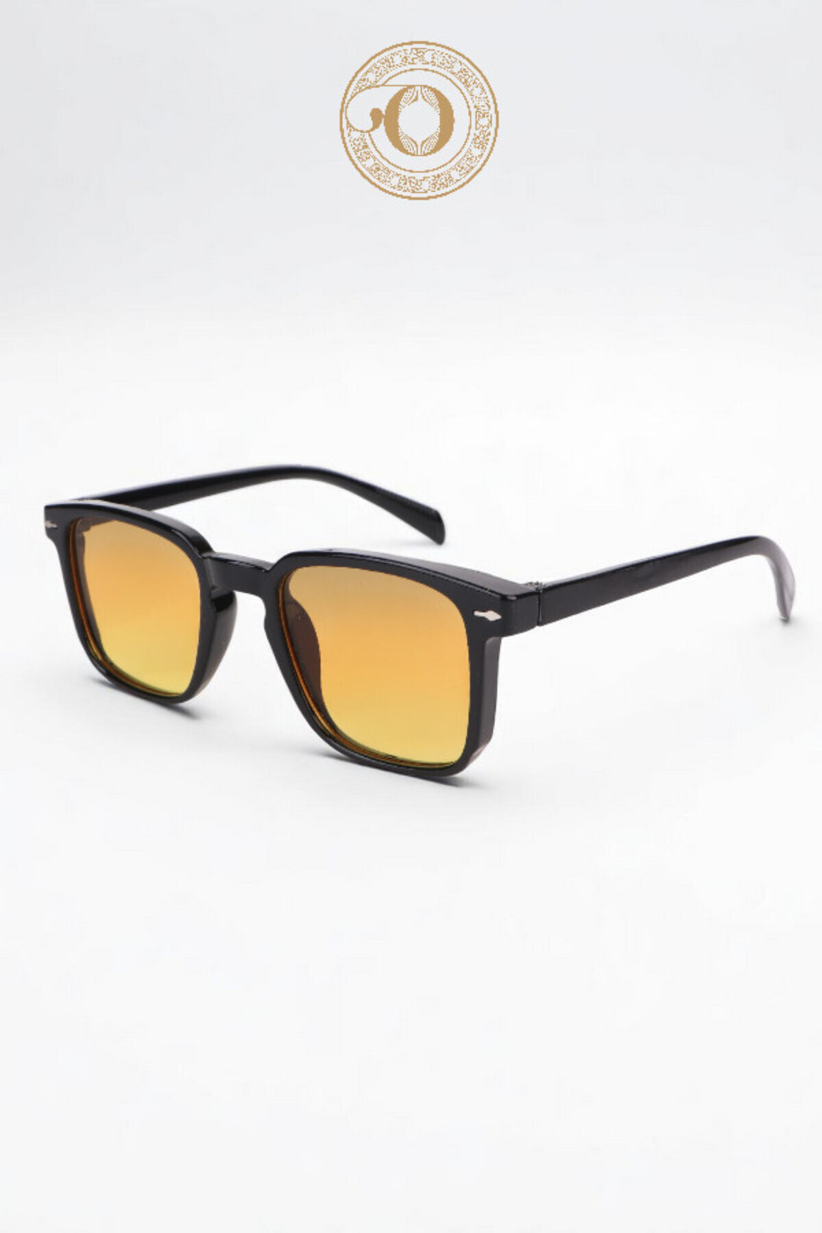 Eyesofia Zee Unisex Lüx Cam Siyah Füme Sarı Güneş Gözlüğü - Görsel 3