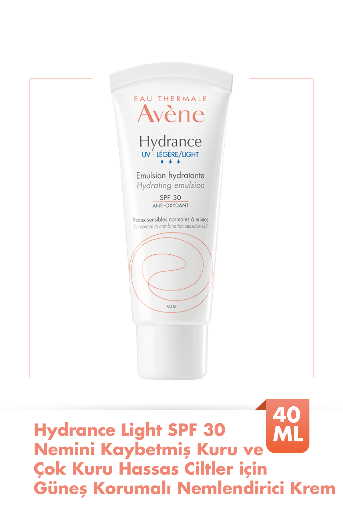 Avene Hydrance Light SPF30 Nemini Kaybetmiş Normal ve Karma Ciltler İçin Nemlendirici Krem 40ml