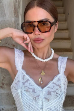 MioArt Wuhle Unisex Kahverengi Kare Güneş Gözlüğü