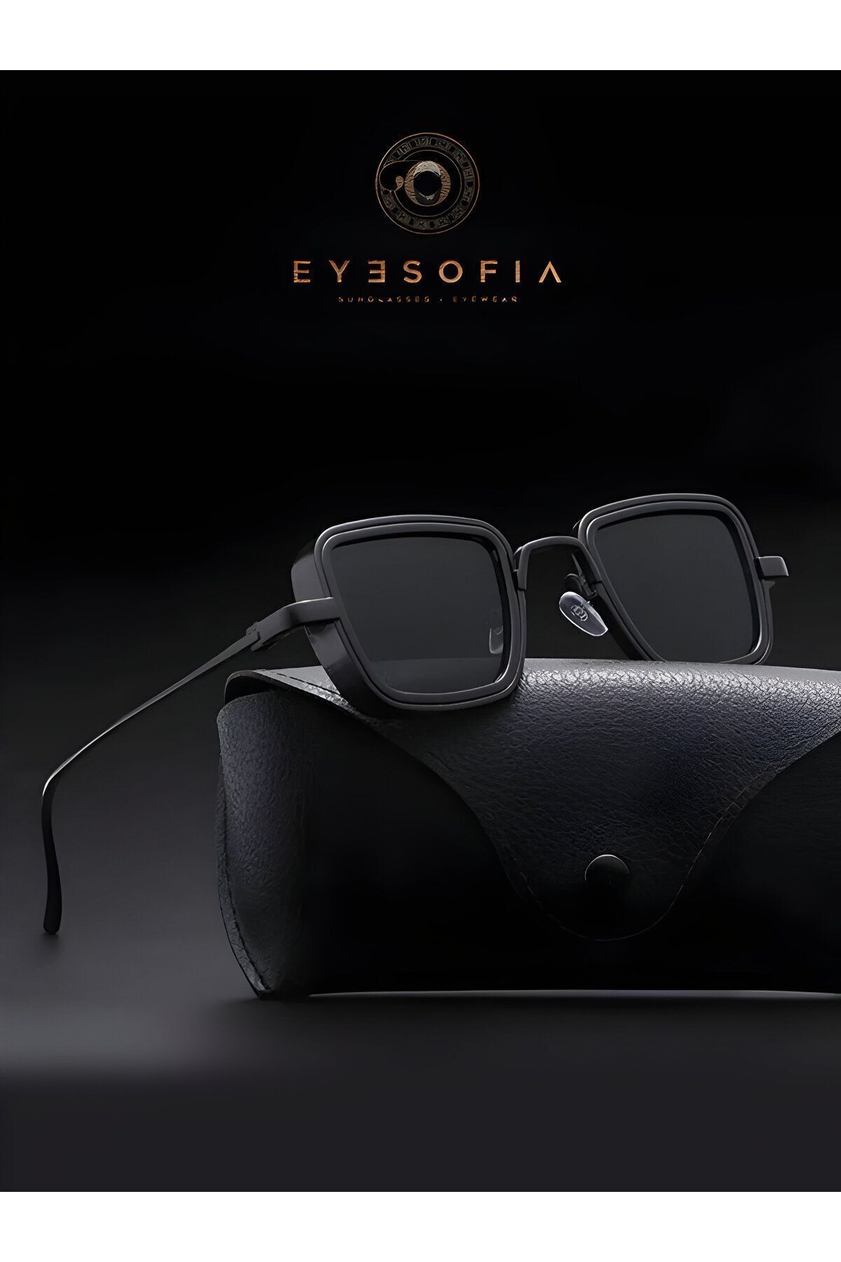 Eyesofia Leon Unisex Titanyum Siyah Güneş Gözlüğü
