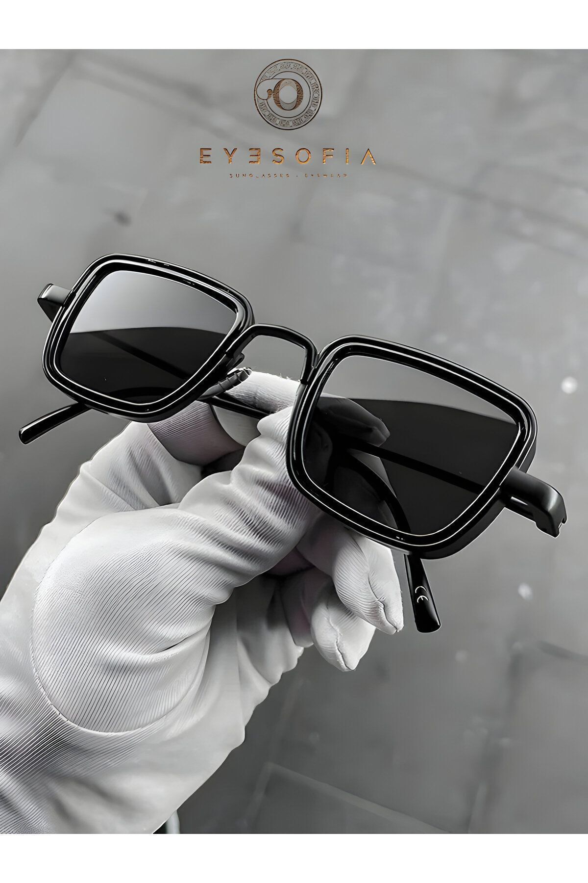 Eyesofia Leon Unisex Titanyum Siyah Güneş Gözlüğü - Görsel 2