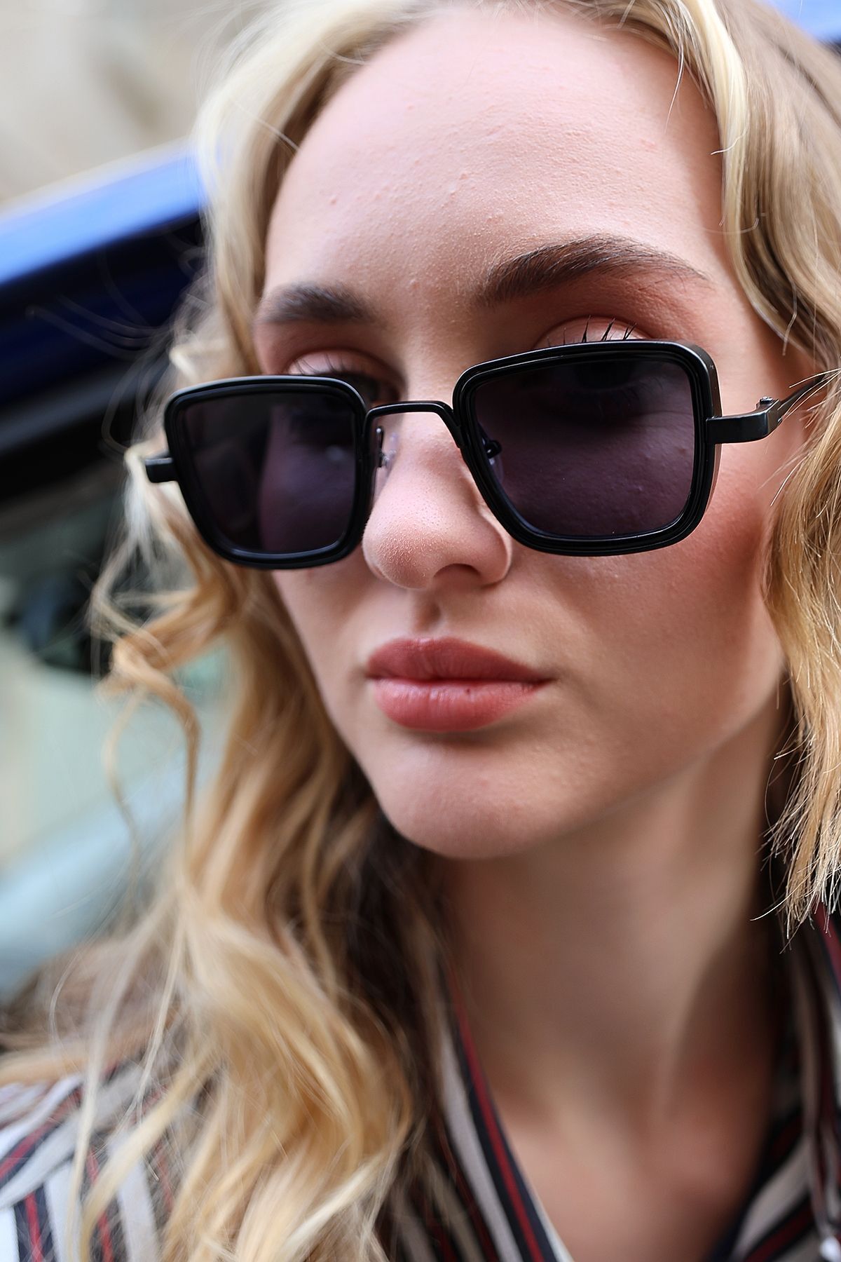 Eyesofia Leon Unisex Titanyum Siyah Güneş Gözlüğü - Görsel 3