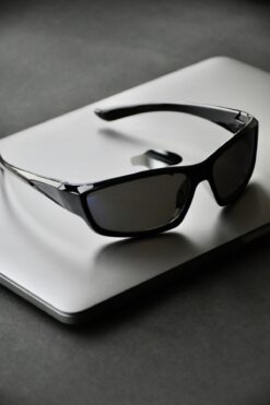 LOOKUP Tekno Güneş Gözlüğü Unisex Erkek Kadın Yeni Sezon Spor Uv 400 Korumalı Ce Belgeli Siyah Düz Cam