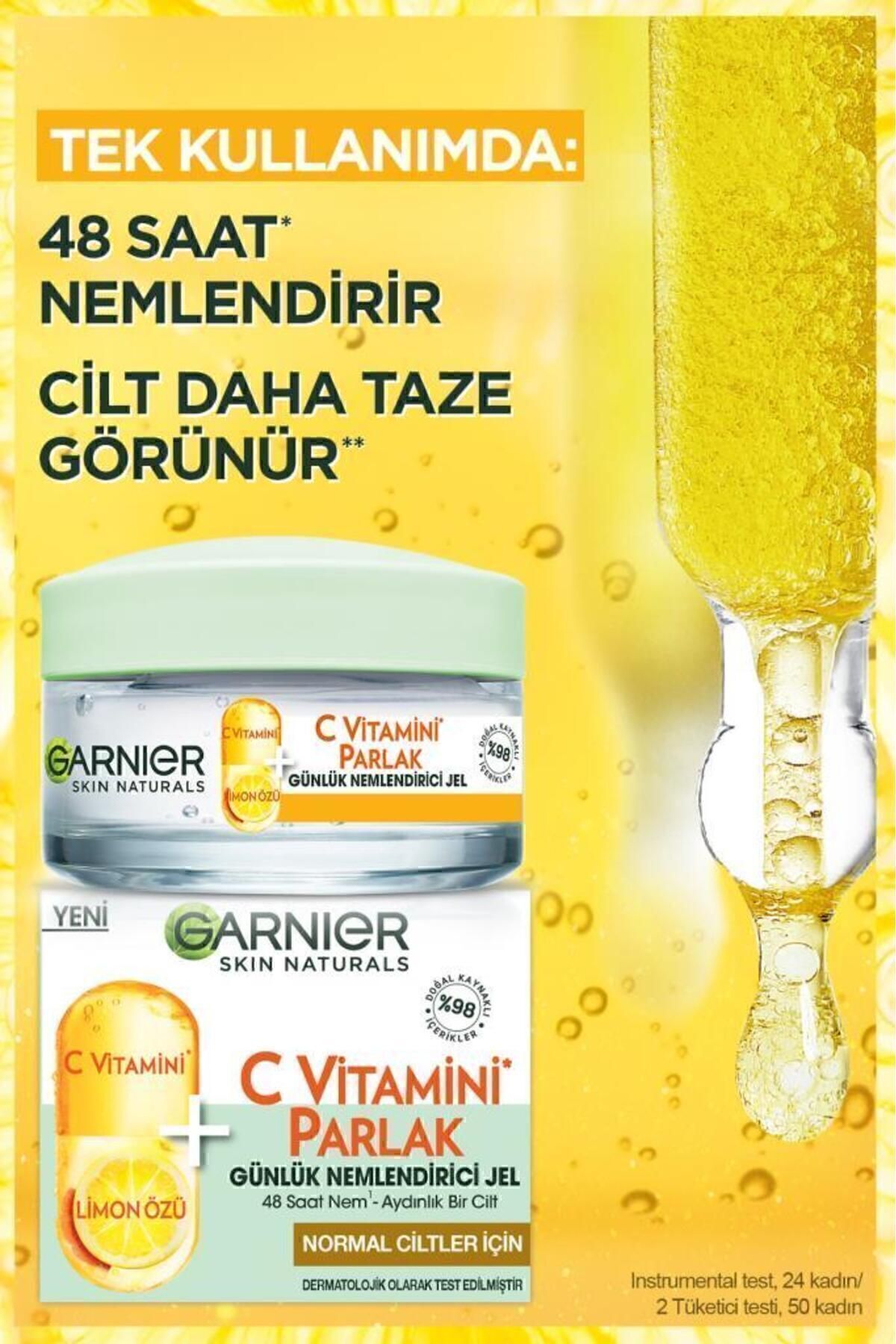 Garnier C Vitamini Parlak Günlük Aydınlatıcı Nemlendirici Jel (C Vitamini + Limon) - Görsel 2