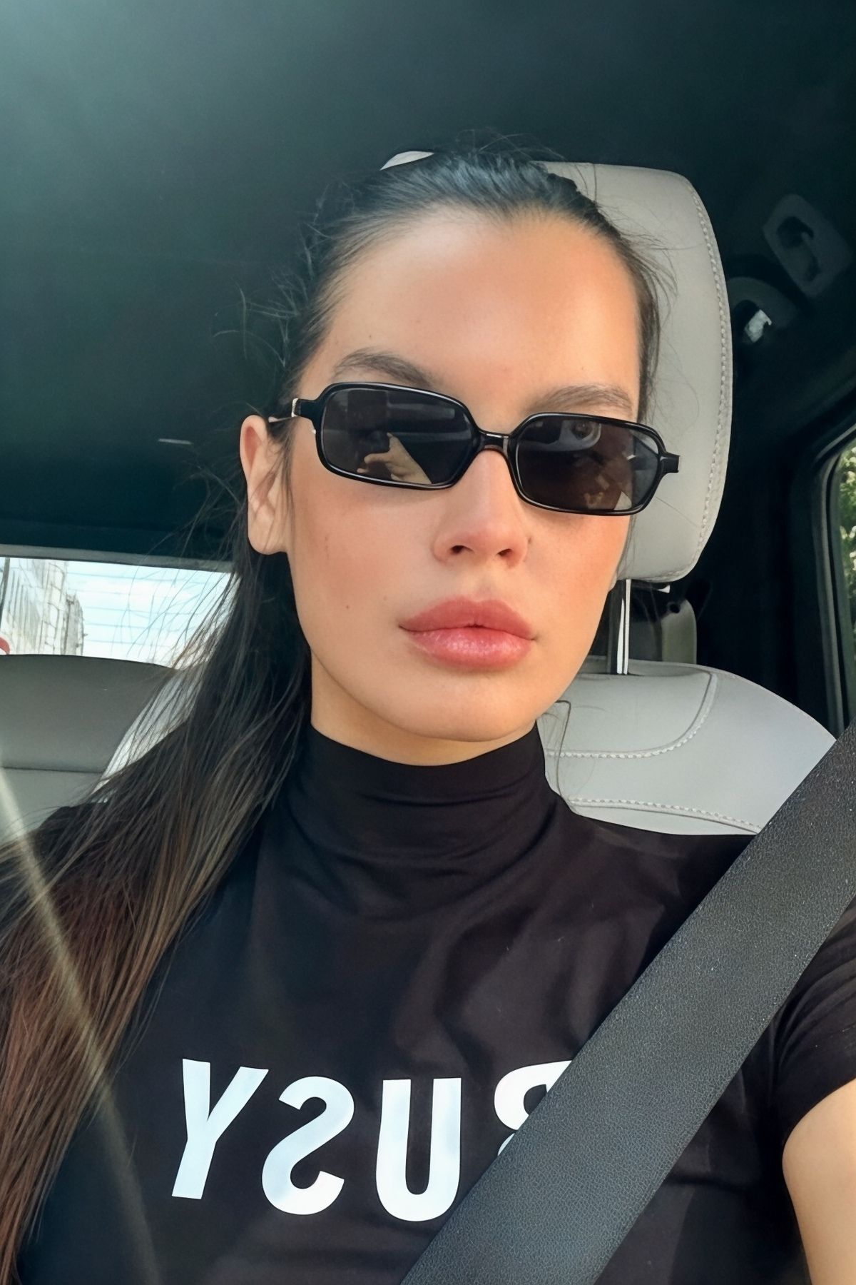 COOLANDBETTER Bloom Kare Güneş Gözlüğü Kahverengi yeşil Ince Çerçeve Uv400 Koruma - Görsel 2