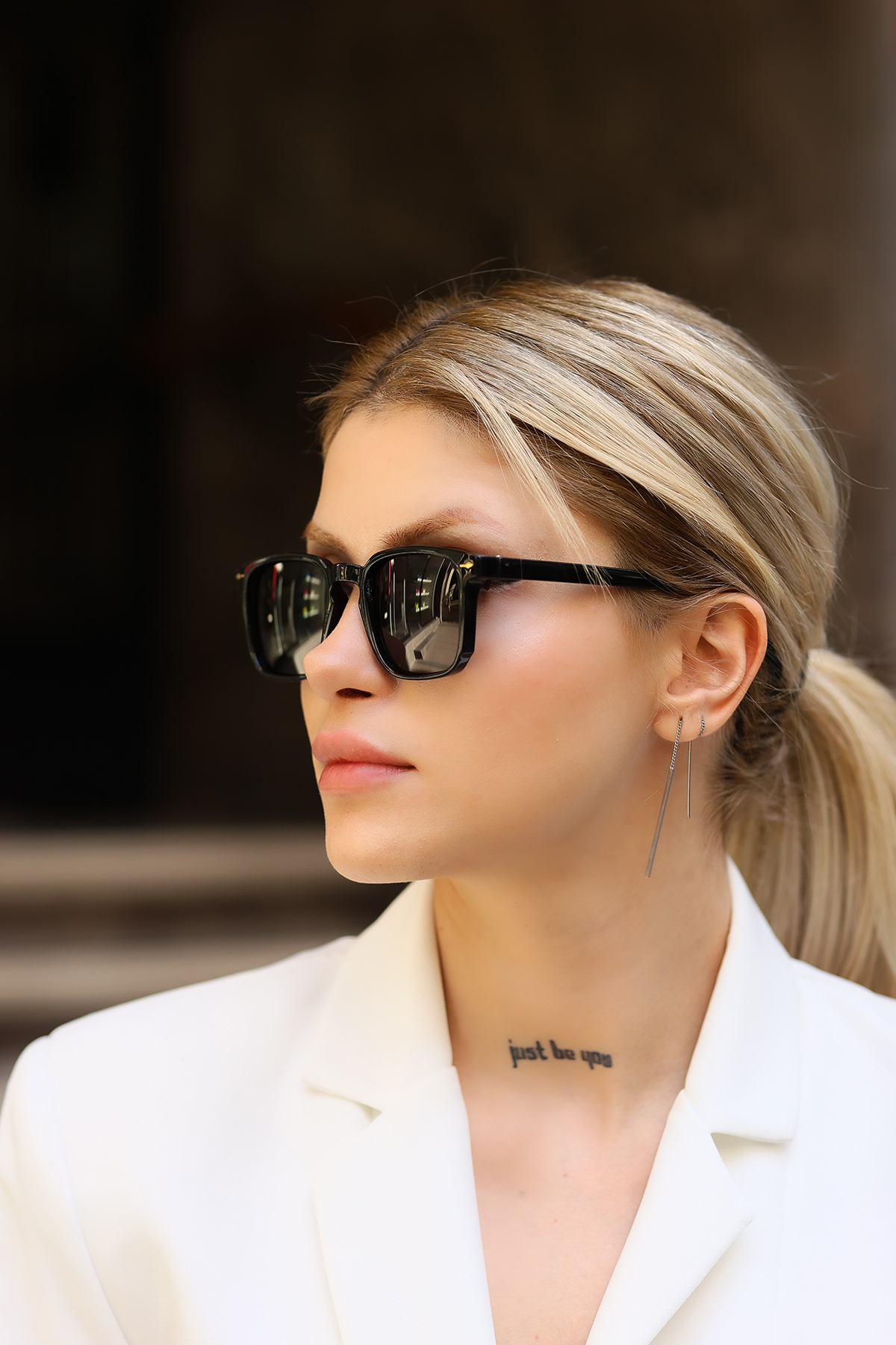 Zzla Unisex Siyah Kare Güneş Gözlüğü - Görsel 2