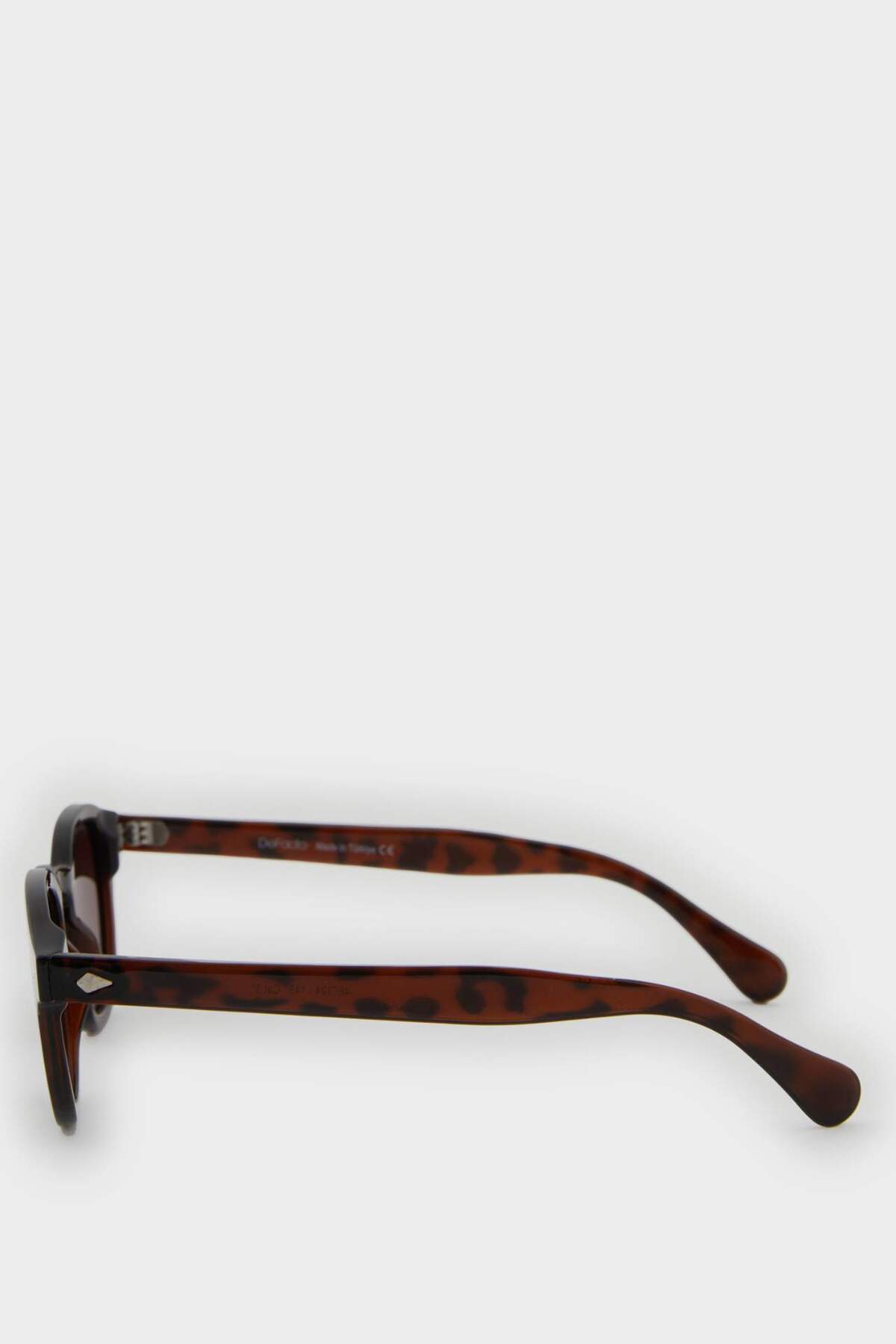 DeFacto Erkek Yuvarlak Kahve Plastik Çerçeve Kahve Cam Polarize Güneş Gözlüğü F0575AXNS - Görsel 3