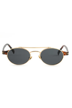 Angel Eyes Leopar Çerçeve Oval Tasarım Gold Çerçeve Siyah Cam Unisex Güneş Gözlüğü Db1042/s