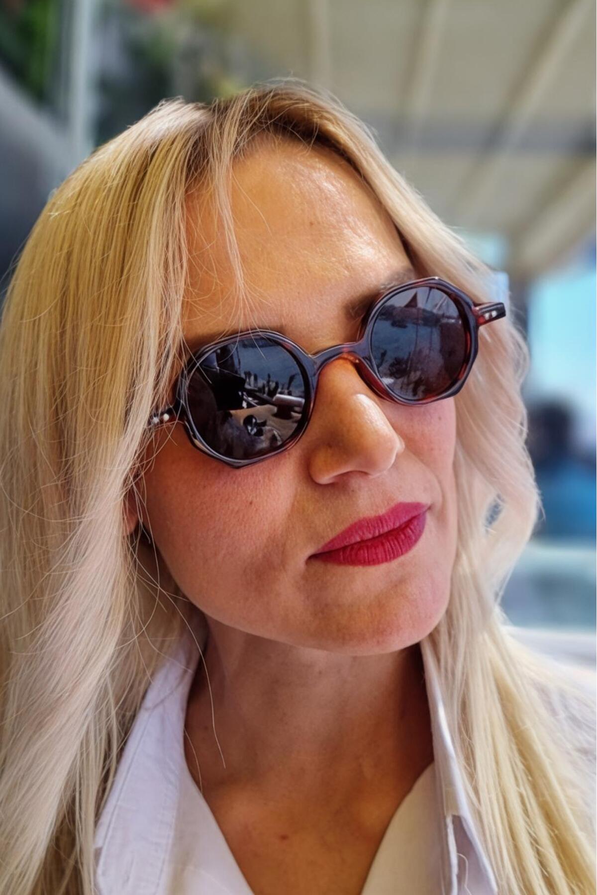 Uniquetrenders Unisex Lonnie Köşeli Küçük Retro Punk Model Güneş Gözlüğü