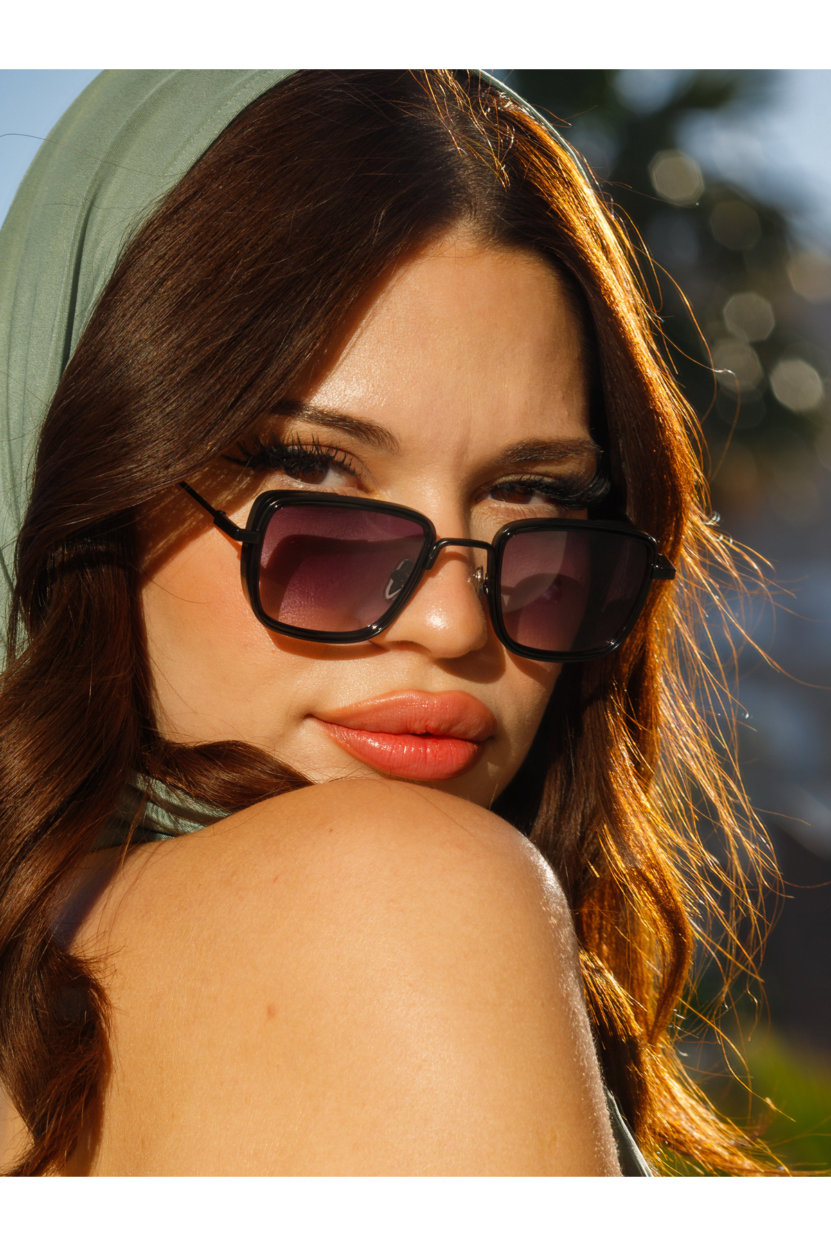 Angel Eyes Small Kare Siyah Çerçeve Siyah Cam Minimal Güneş Gözlüğü Yüksek Kalite CE Belgesi - Görsel 3