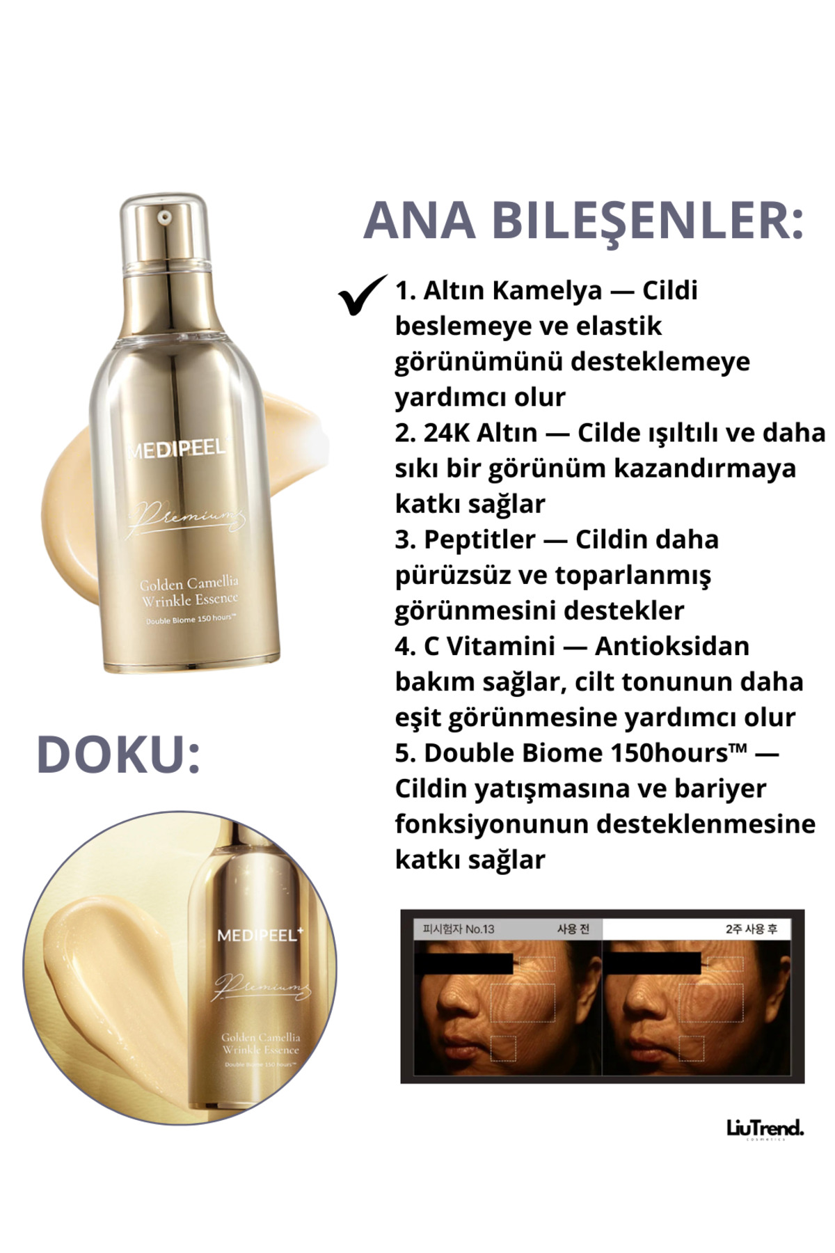 Medipeel Medi peel Premium Golden Camellia ( kırışıklar karşı essence) - Görsel 2