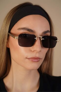 Stil Noktası Evara Siyah Çerçevesiz Güneş Gözlüğü