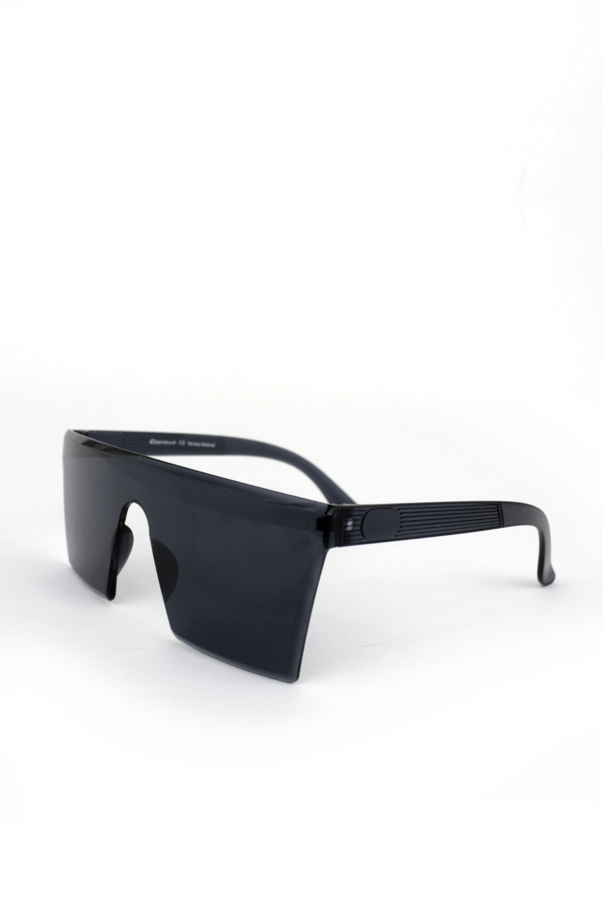 MOBGİFT Büyük Kare Unisex Güneş Gözlüğü Siyah - Görsel 2