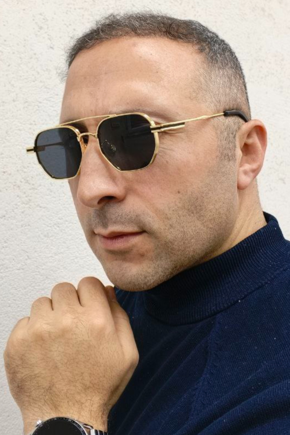 CLAREX Gold Siyah Çerçeve Eşref Tek Gürdal Güneş Gözlüğü