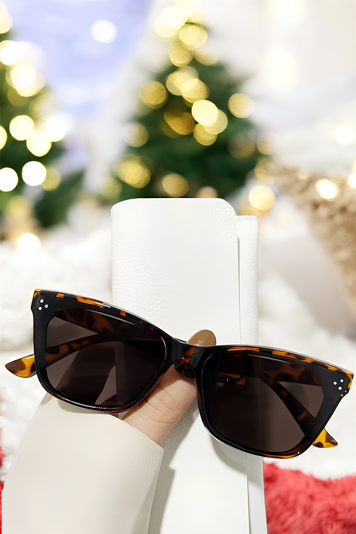 MACERATİ Cons Unısex Leopar Kare Çerçeve Uv400 Güneş Gözlüğü