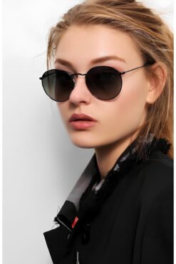 Della Pianto Bacon Metal Oval Siyah Güneş Gözlüğü