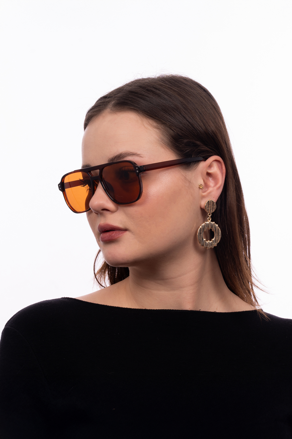 GlimmerGroove Unisex Pilot Vintage Model Güneş Gözlüğü - Görsel 2