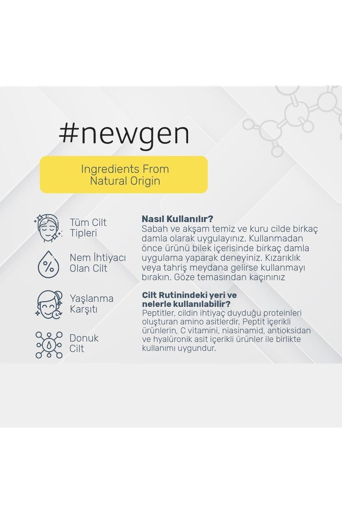 NewGen Peptit & Kırışıklık Azaltıcı Ve Antioksidan Etkiserum 30 ml - Görsel 2
