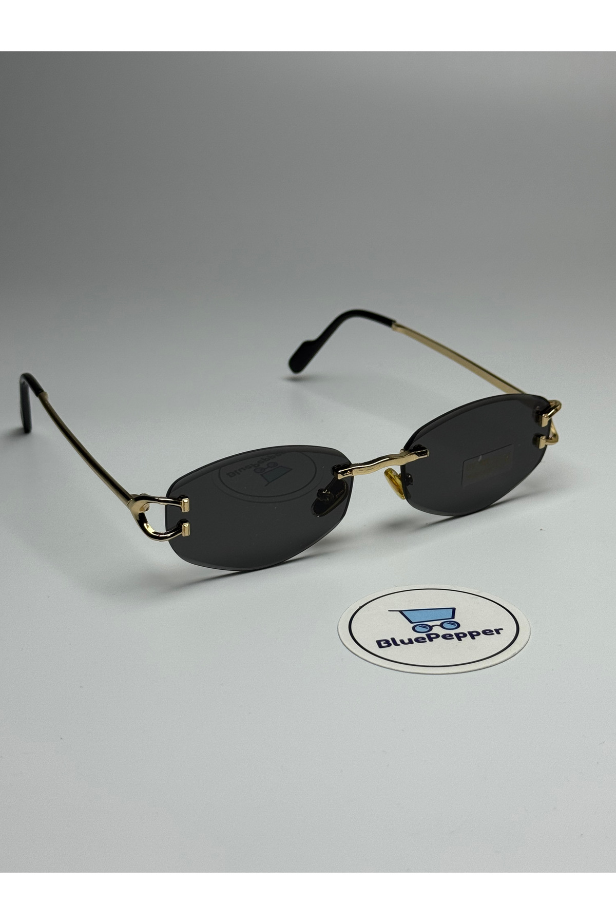 BluePepper Cartyy v12 | Güneş Gözlüğü Gold Sap Siyah Cam Renk 51 Ekartman - Görsel 2