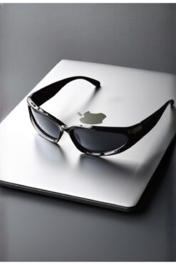 BAPPİR Y2K Unisex Güneş Gözlüğü Aynalı Gümüş Siyah