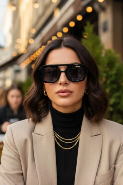 Kapin Viona Kemik Güneş Gözlüğü - Siyah