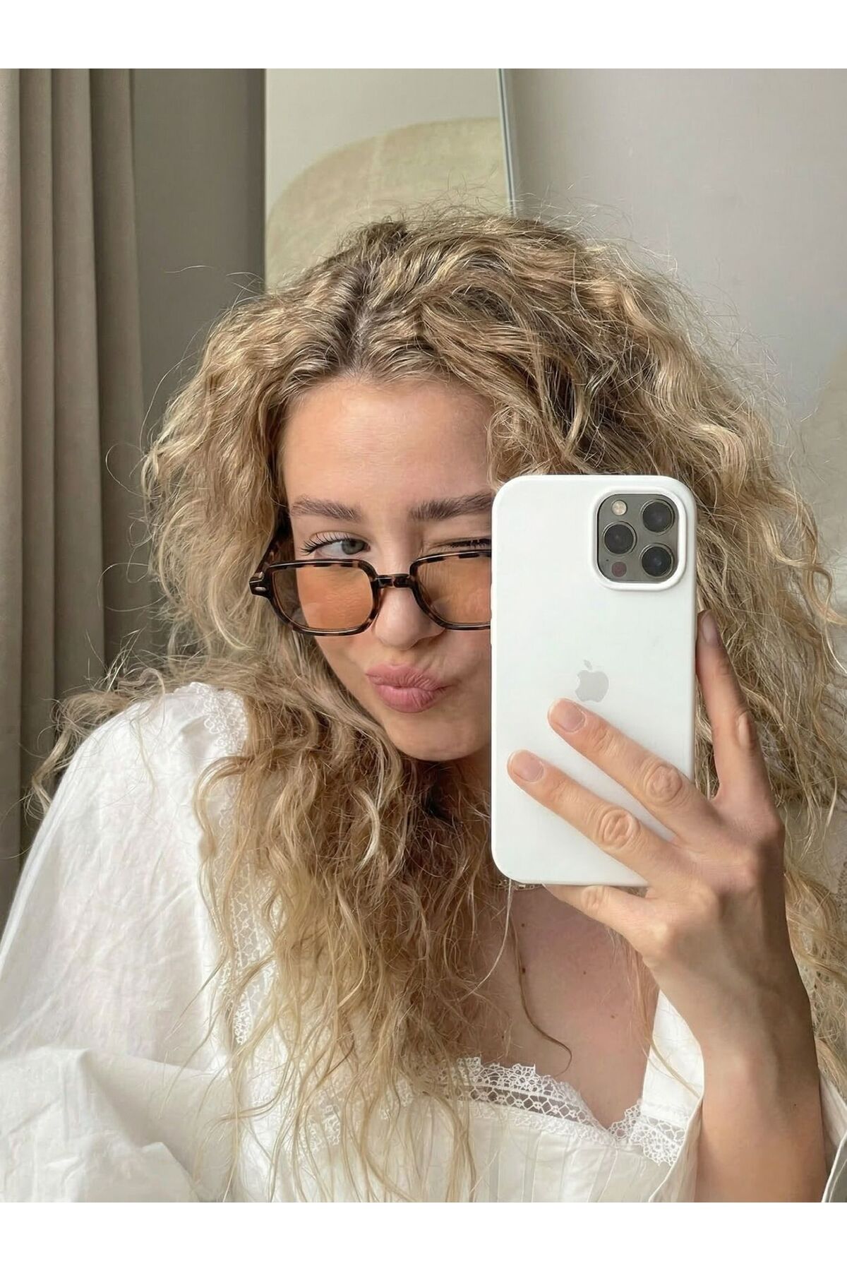 funeyes Lodin Leopar ÇerçeveliSomon Camlı Güneş Gözlüğü Köşeğen Dikdörtgen Erkek Kadın