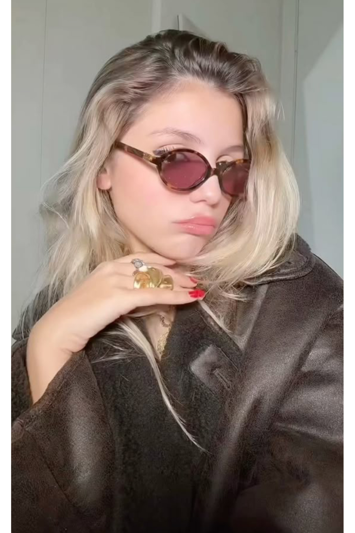 funeyes Miux Leopar çerçeve Pembe Cam metal aksesuarlı İtal Ürün kemik Çerçeve Vip Ürün