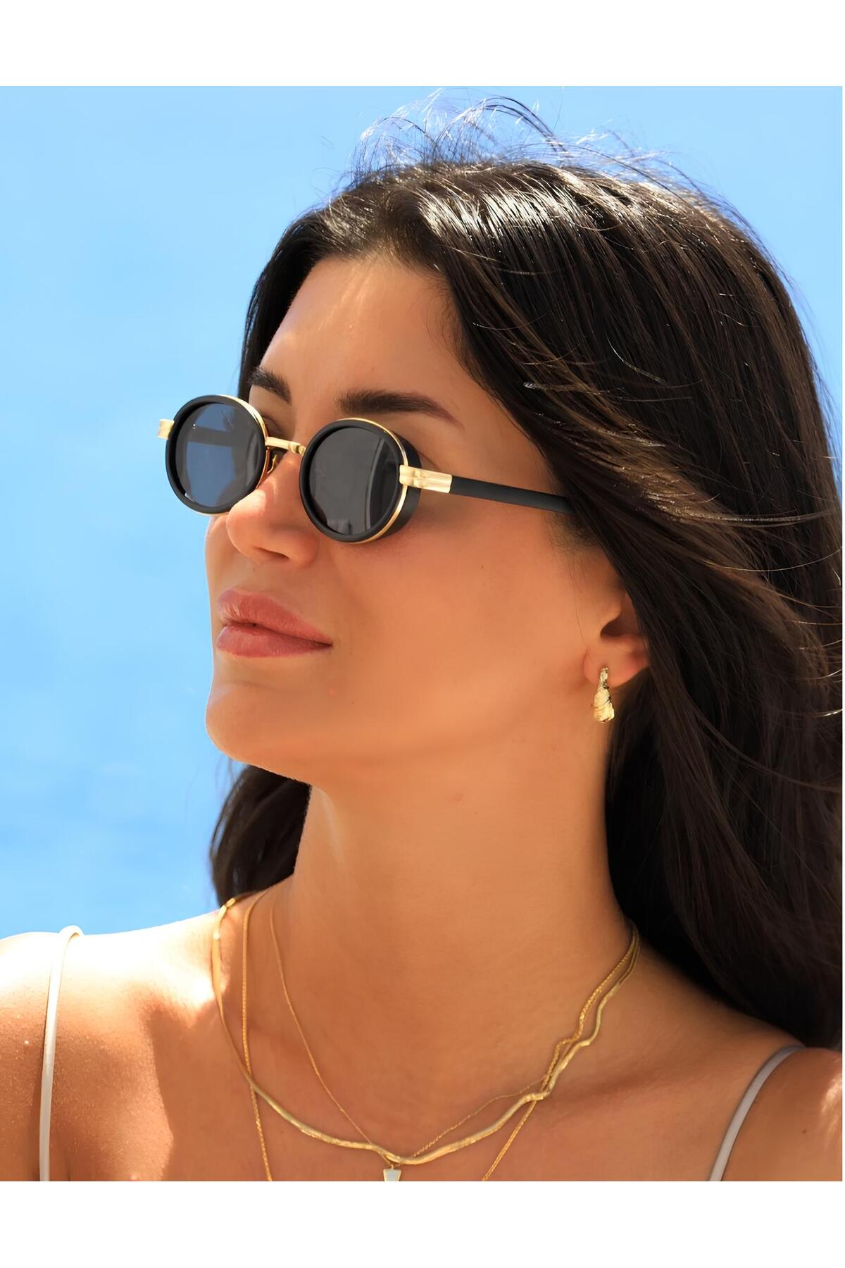 Byc polo beyza unisex siyah oval polariza cam güneş gözlüğü