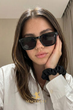 MACERATİ Swank Unisex Siyah Kare Çerçeve Güneş Gözlüğü