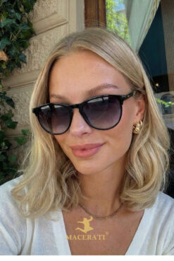 Della Pianto Tamela Unisex Oval Siyah Ultra Hafif Güneş Gözlüğü